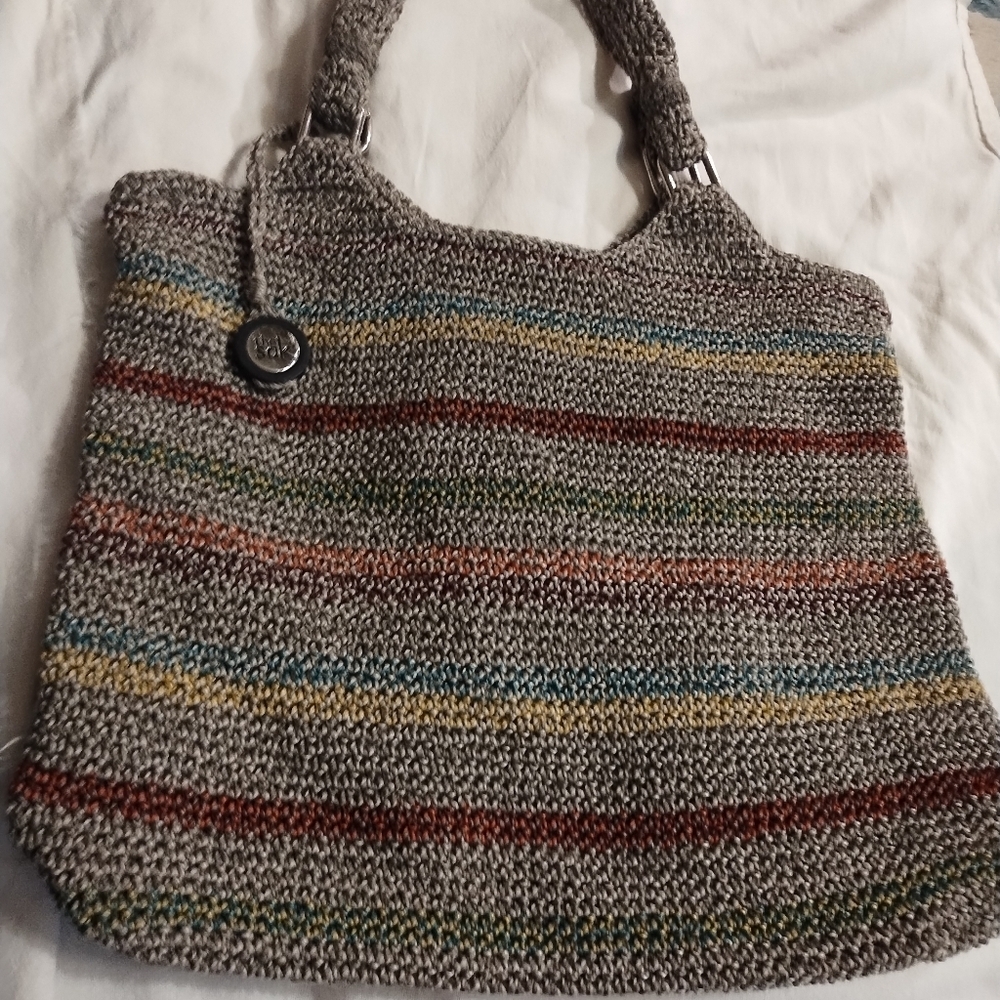 The Sak Multicolor Boho Striped Knit Tote Bag